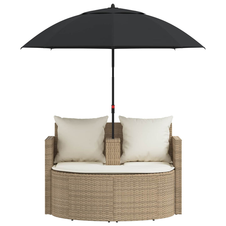 Havemøbelsofa 8 stk. polyrattan Beige og cremehvid
