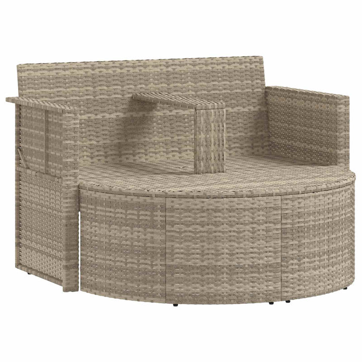 Havemøbelsofa 8 stk. polyrattan Lysegrå og mørkegrå