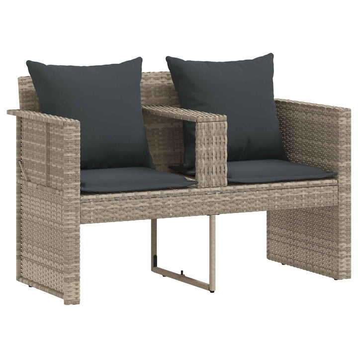 Havemøbelsofa 8 stk. polyrattan Lysegrå og mørkegrå