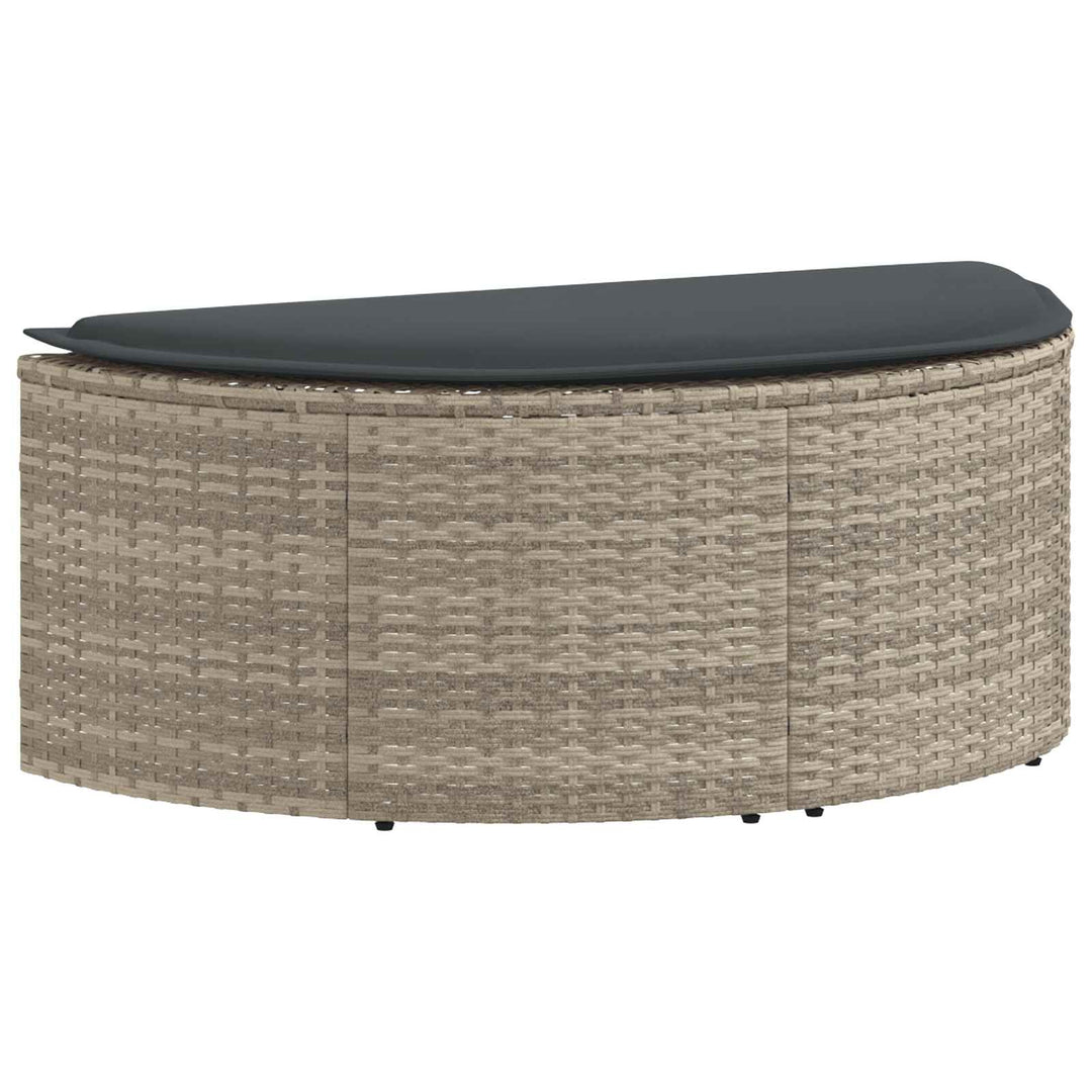 Havemøbelsofa 8 stk. polyrattan Lysegrå og mørkegrå