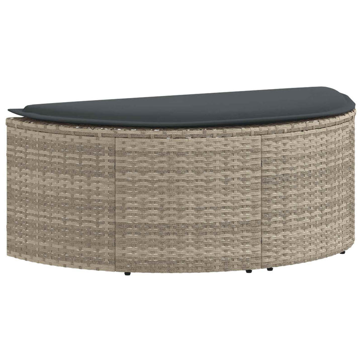 Havemøbelsofa 8 stk. polyrattan Lysegrå og mørkegrå
