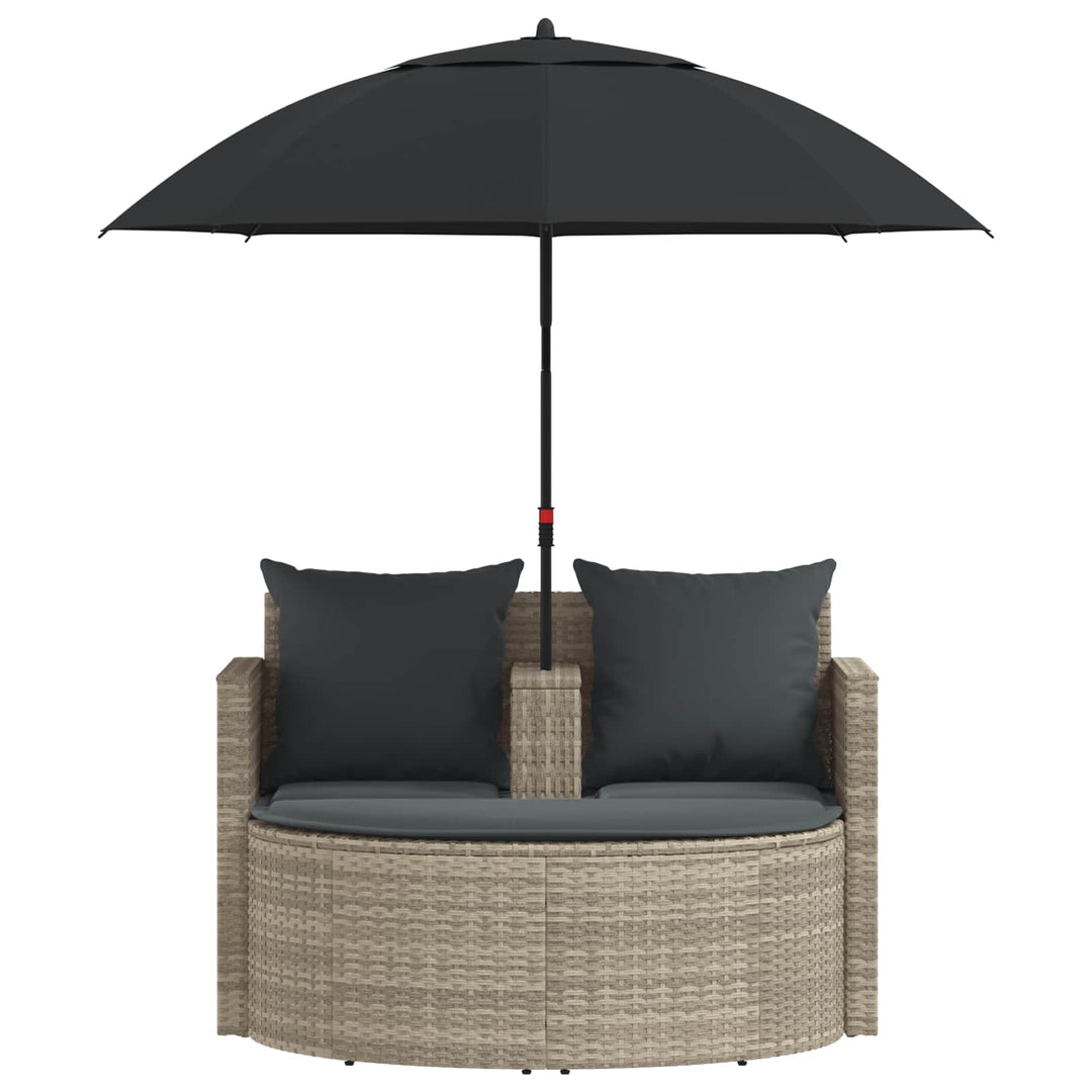 Havemøbelsofa 8 stk. polyrattan Lysegrå og mørkegrå