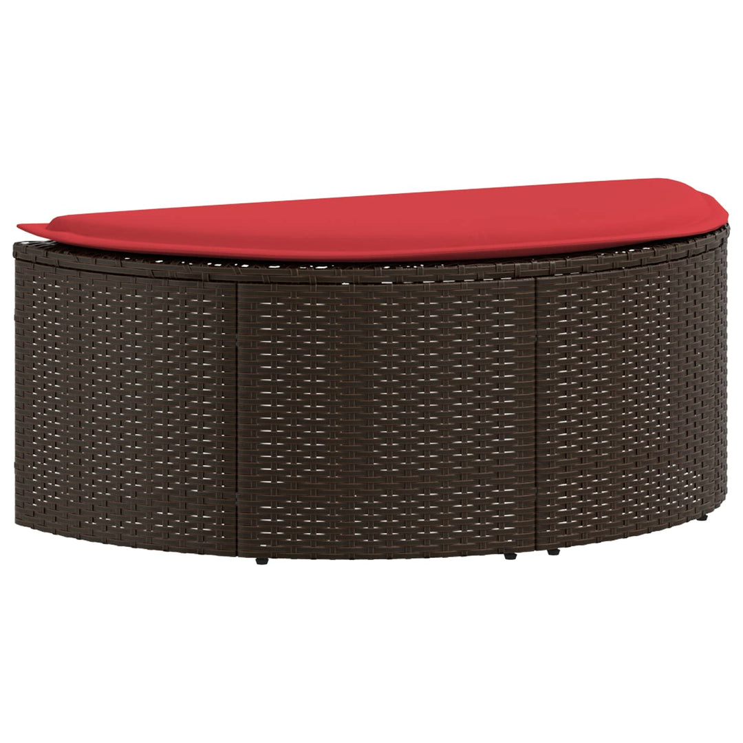 Havemøbelsofa Brun og Rød 168 x 168 x 180 cm polyrattan