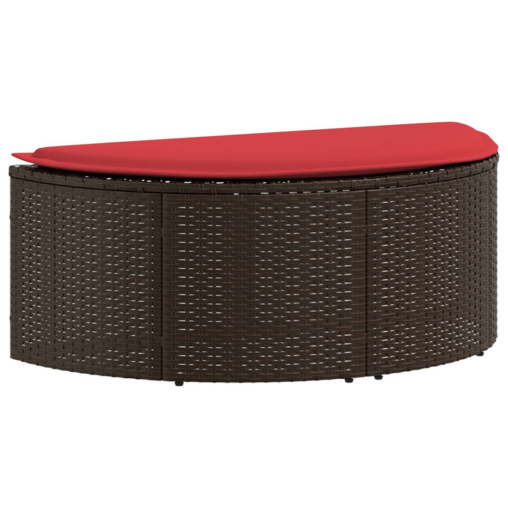 Havemøbelsofa Brun og Rød 168 x 168 x 180 cm polyrattan