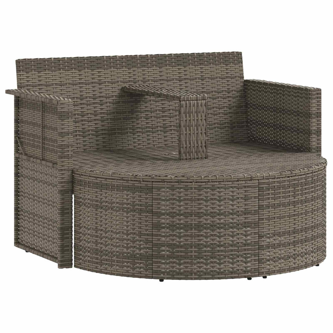 Havemøbelsofa 8 stk. polyrattan Grå og Marineblå
