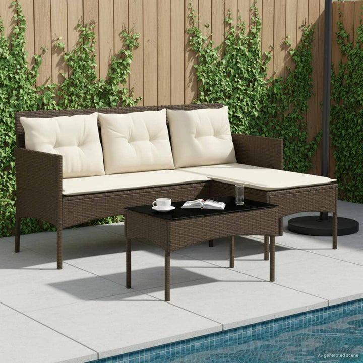 Havesofa Sæt 2 stk. polyrattan