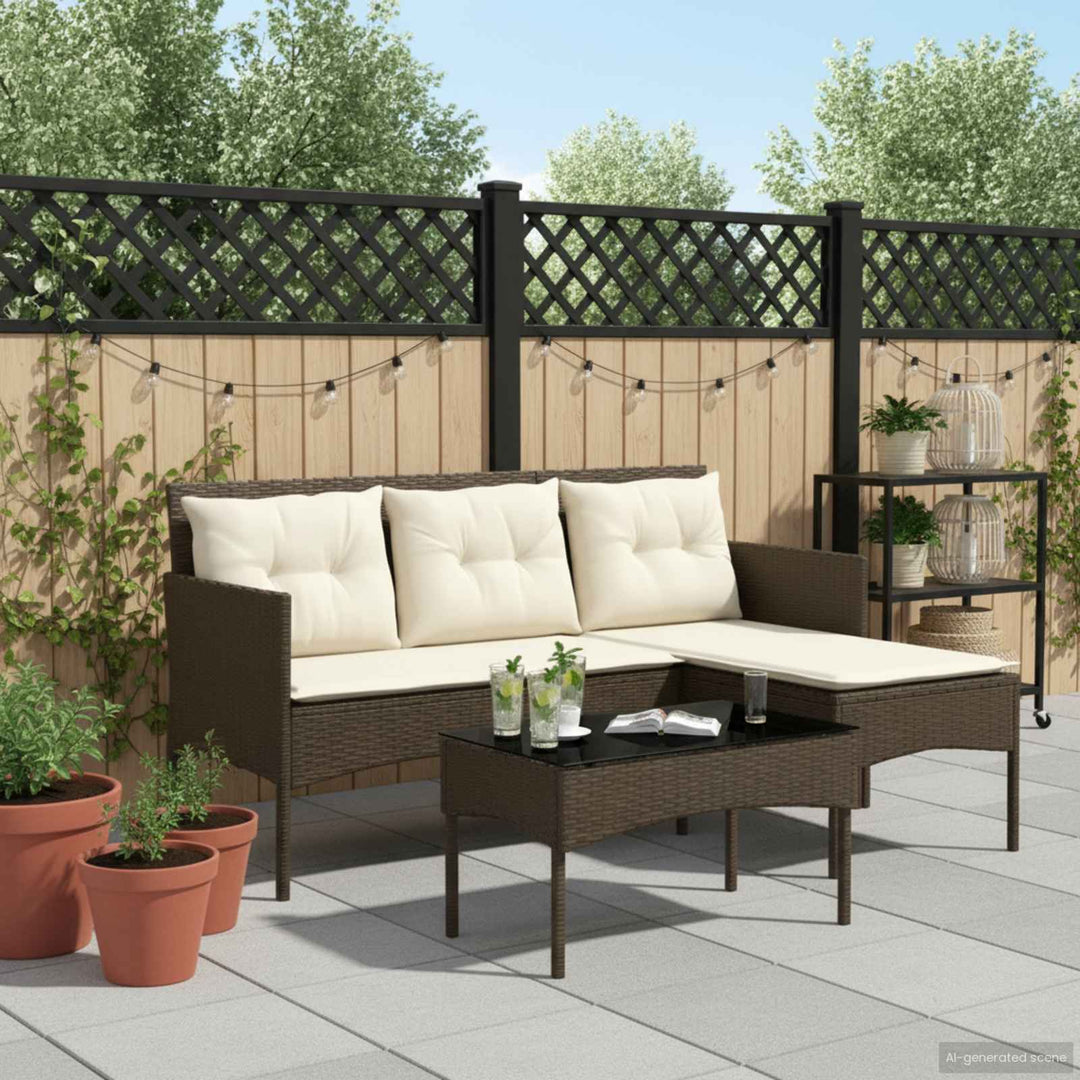 Havesofa Sæt 2 stk. polyrattan
