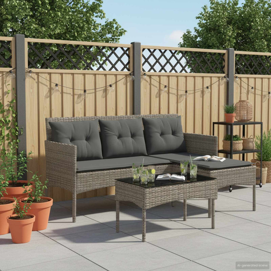 Havesofa Sæt 2 stk. polyrattan