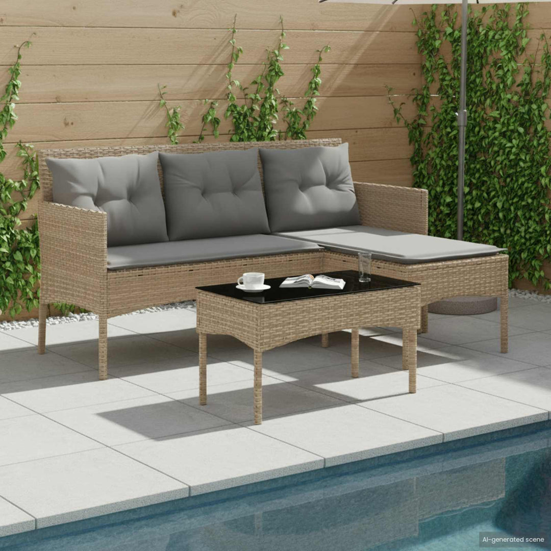 Havesofa Sæt 2 stk. polyrattan