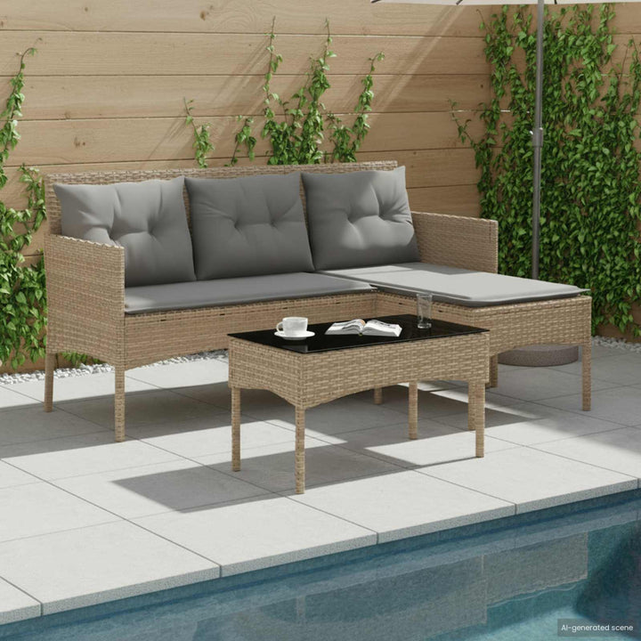 Havesofa Sæt 2 stk. polyrattan