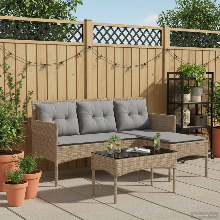 Havesofa Sæt 2 stk. polyrattan