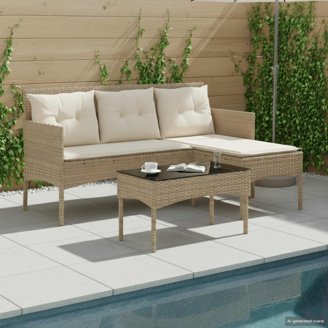 Havesofa Sæt 2 stk. polyrattan