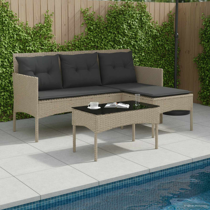 Havesofa Sæt 2 stk. polyrattan