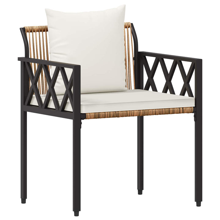 Have møbel sæt 3 stk. Brun og Creme Hvid polyrattan