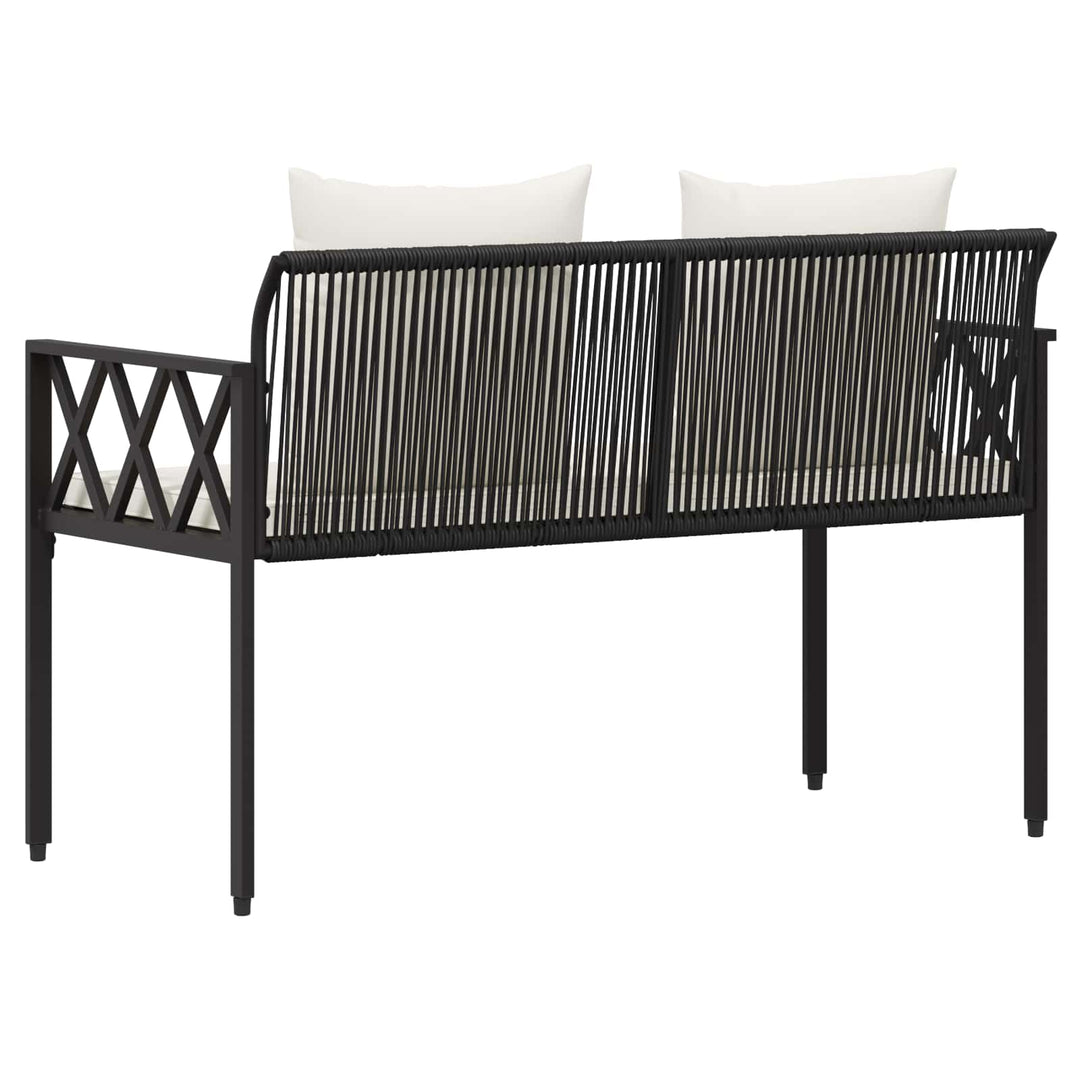 Udendørs bænke 2 -Seater 116 x 56 x 75 cm polyrattan