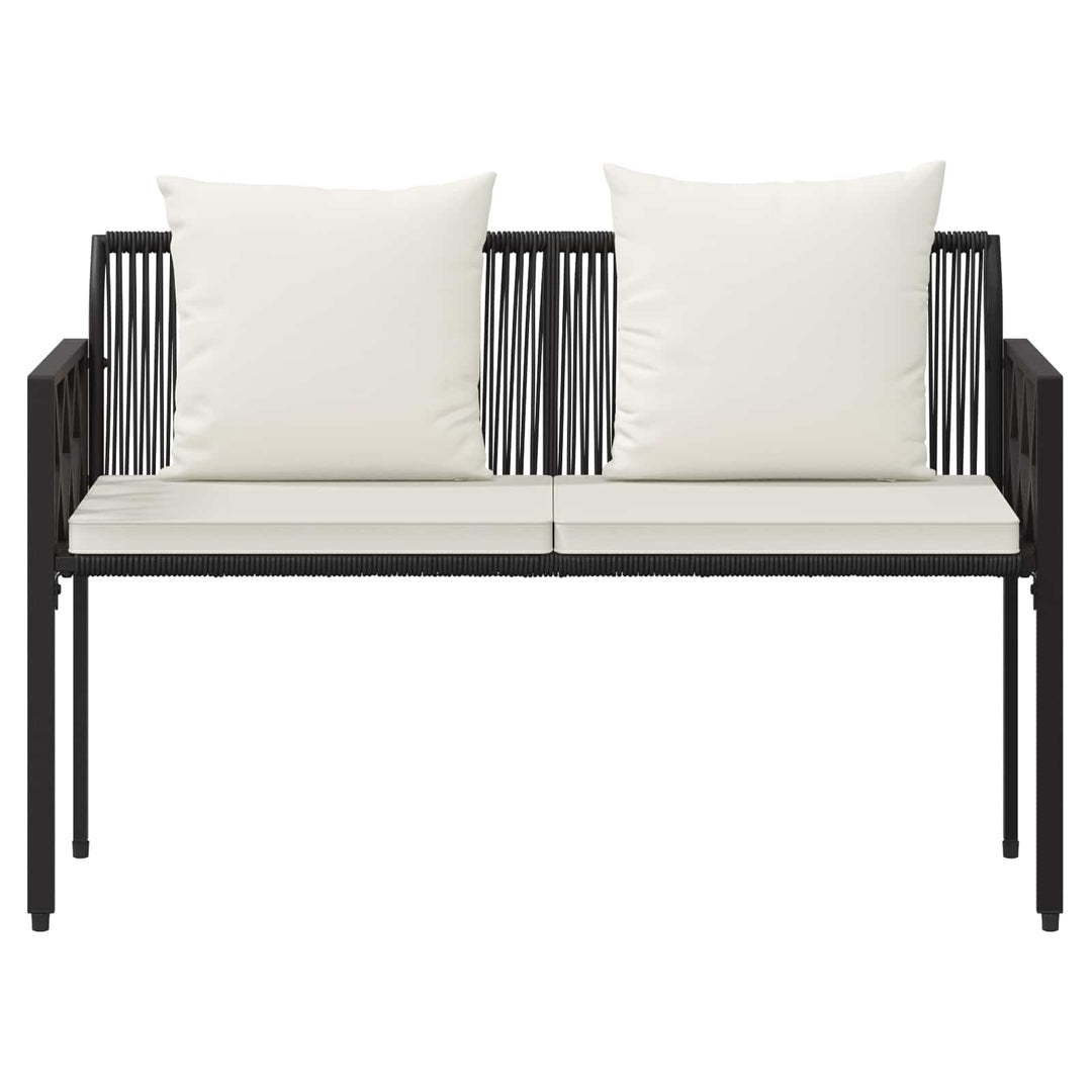 Udendørs bænke 2 -Seater 116 x 56 x 75 cm polyrattan