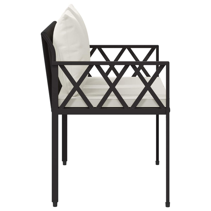 Udendørs bænke 2 -Seater 116 x 56 x 75 cm polyrattan