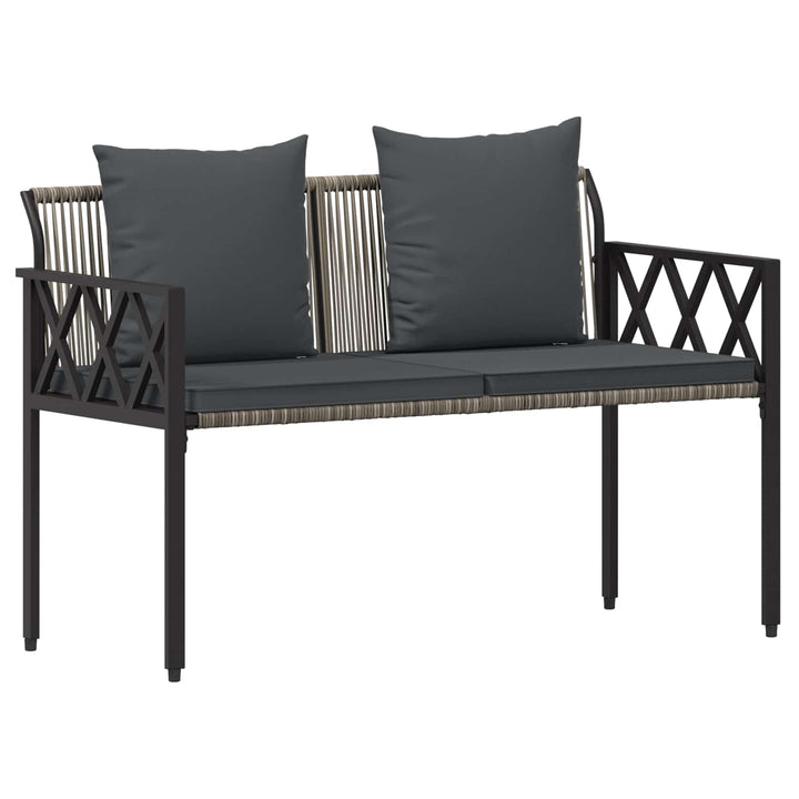 Udendørs bænke 2 -Seater 116 x 56 x 75 cm polyrattan