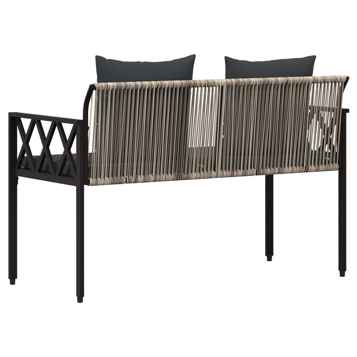 Udendørs bænke 2 -Seater 116 x 56 x 75 cm polyrattan