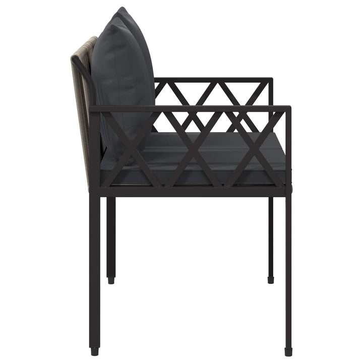Udendørs bænke 2 -Seater 116 x 56 x 75 cm polyrattan
