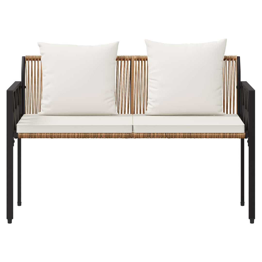 Udendørs bænke 2 -Seater 116 x 56 x 75 cm polyrattan