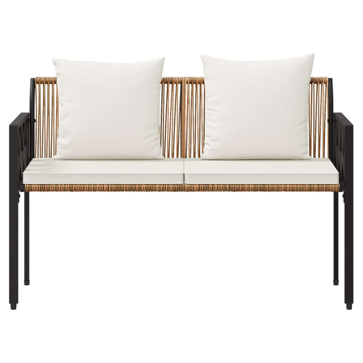 Udendørs bænke 2 -Seater 116 x 56 x 75 cm polyrattan