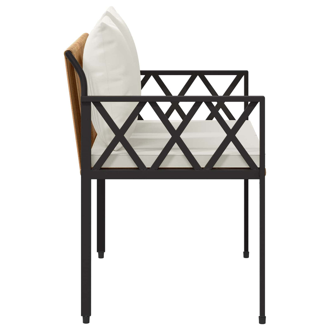 Udendørs bænke 2 -Seater 116 x 56 x 75 cm polyrattan
