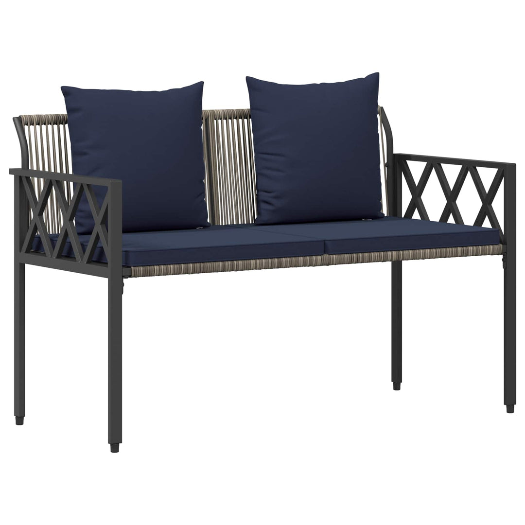 Udendørs bænke 2 -Seater 116 x 56 x 75 cm polyrattan