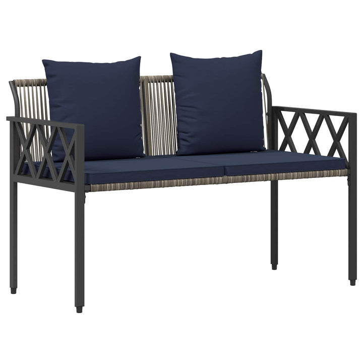 Udendørs bænke 2 -Seater 116 x 56 x 75 cm polyrattan