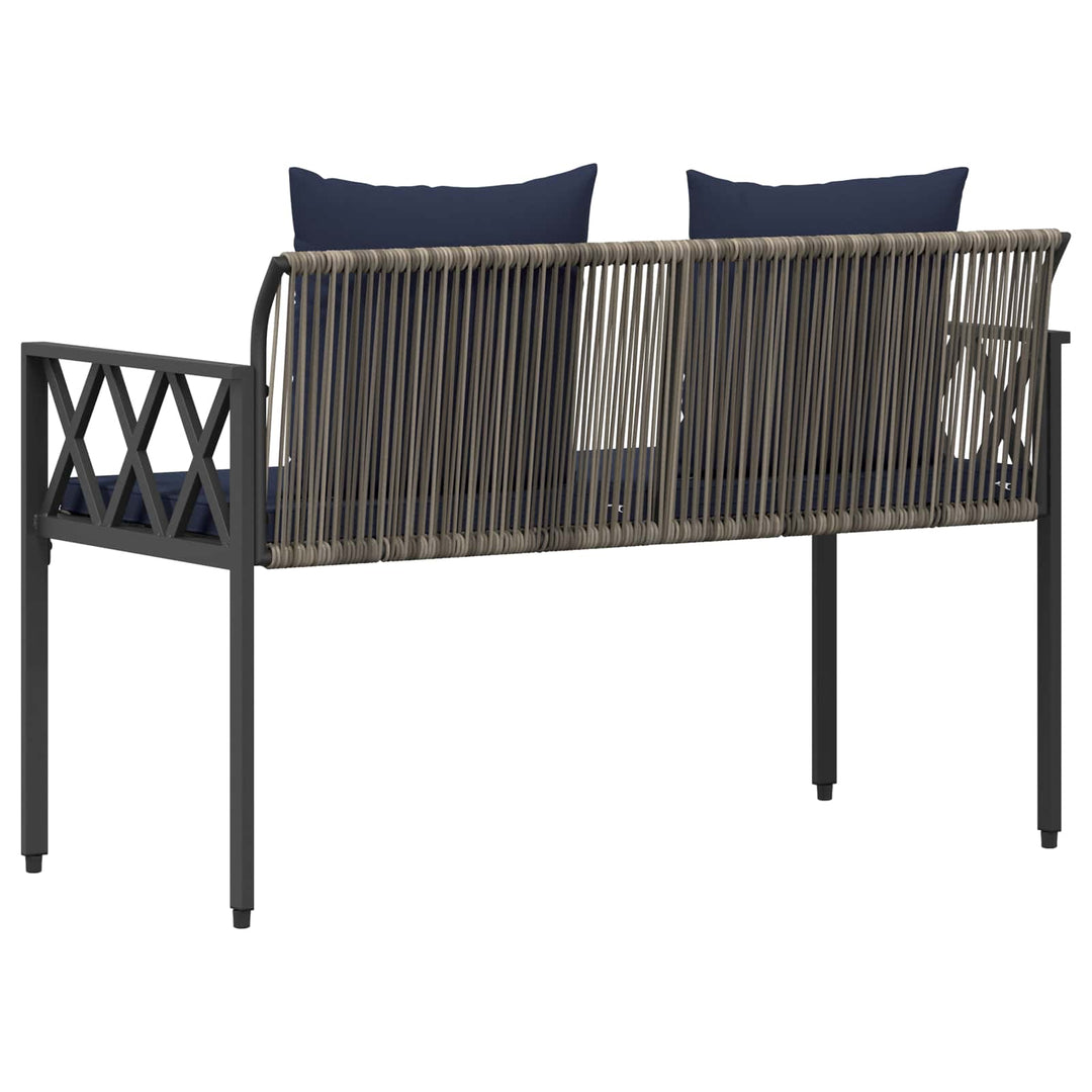 Udendørs bænke 2 -Seater 116 x 56 x 75 cm polyrattan