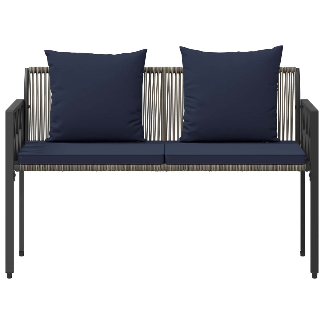 Udendørs bænke 2 -Seater 116 x 56 x 75 cm polyrattan