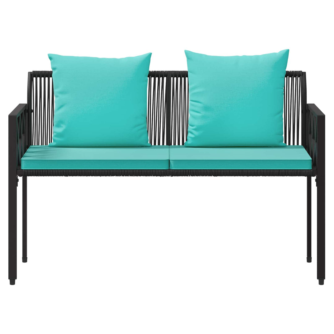 Udendørs bænke 2 -Seater 116 x 56 x 75 cm polyrattan