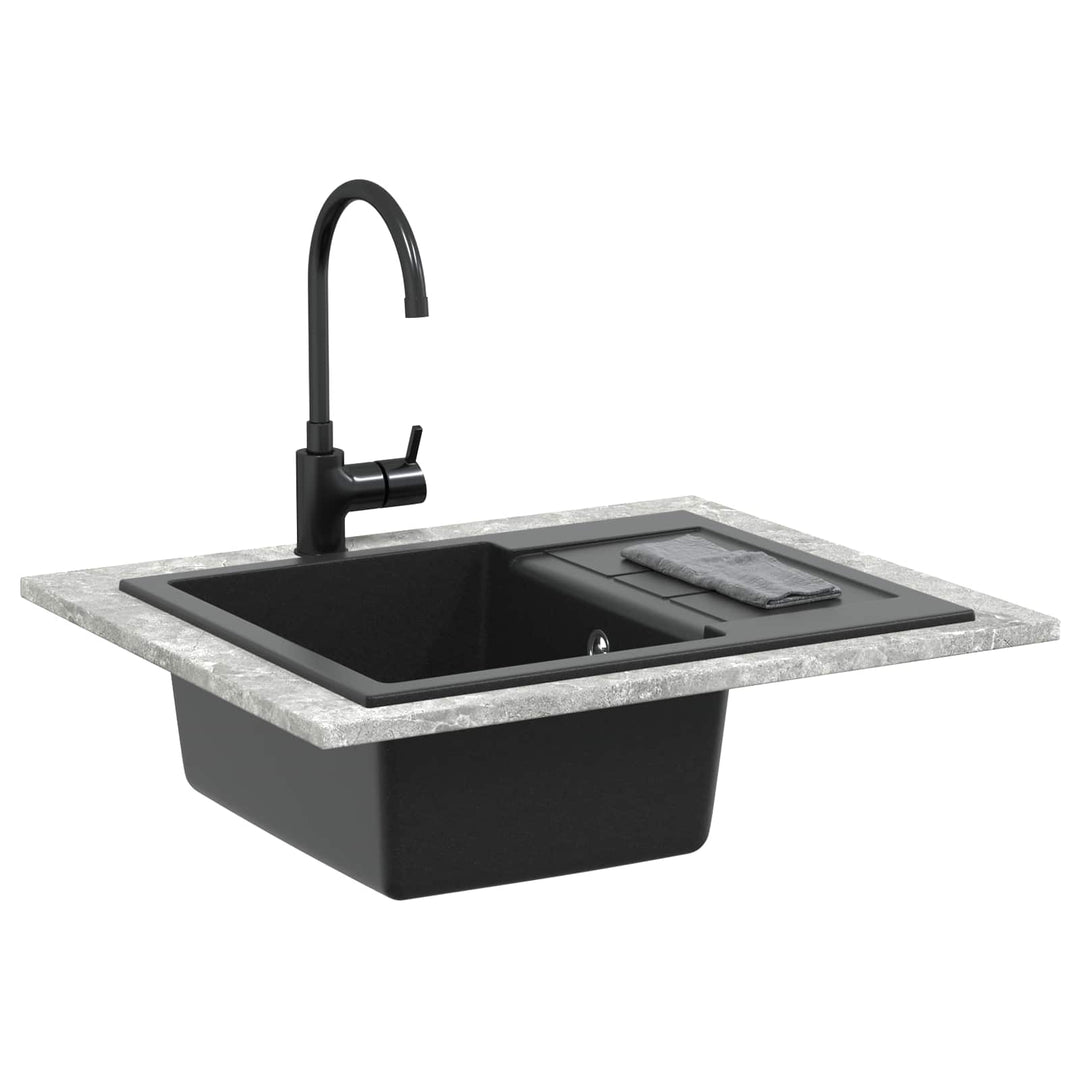Vask Sort 620 x 500 mm 80% Kvarts og 20% Resin