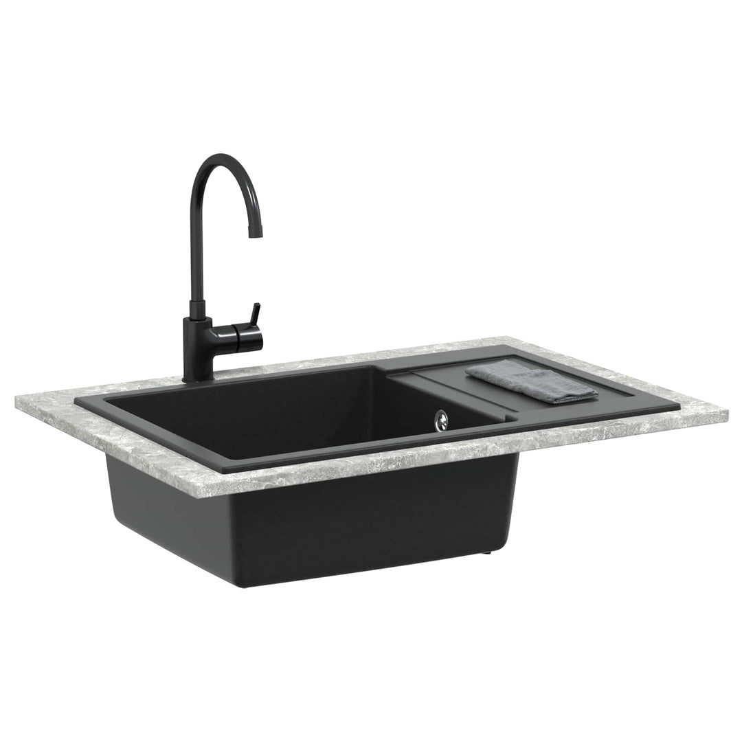 Vask Sort 780 x 500 mm 80% Kvarts og 20% Resin