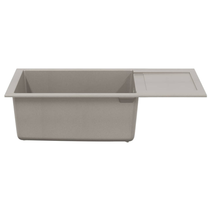 Vask Grå 780 x 500 mm 80% Kvarts og 20% Resin