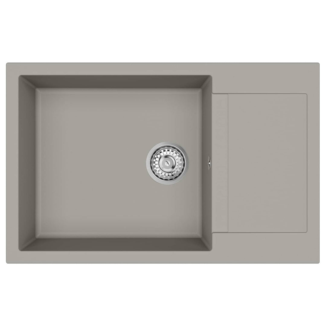 Vask Grå 780 x 500 mm 80% Kvarts og 20% Resin