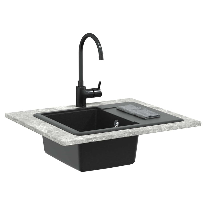 Vask Sort 560 x 460 mm 80% Kvarts og 20% Resin