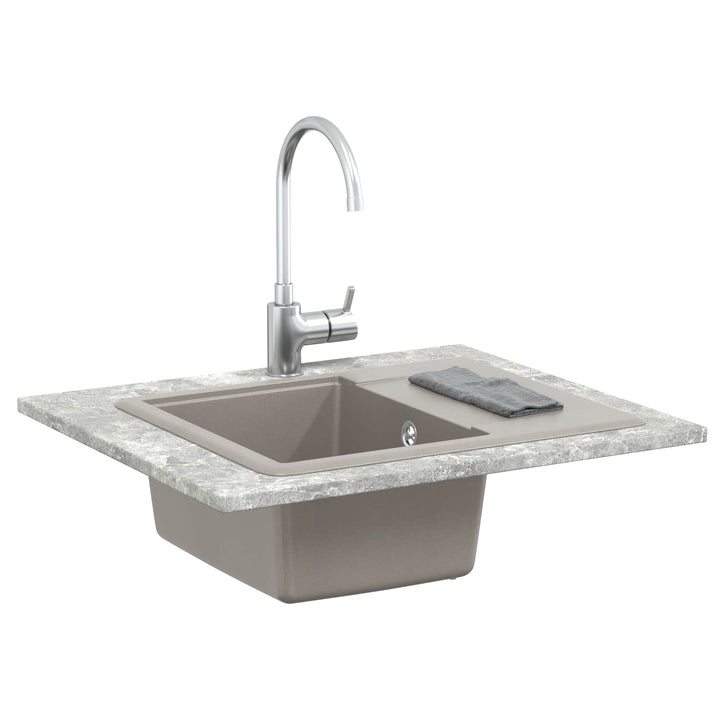 Vask Grå 560 x 460 mm 80% Kvarts og 20% Resin