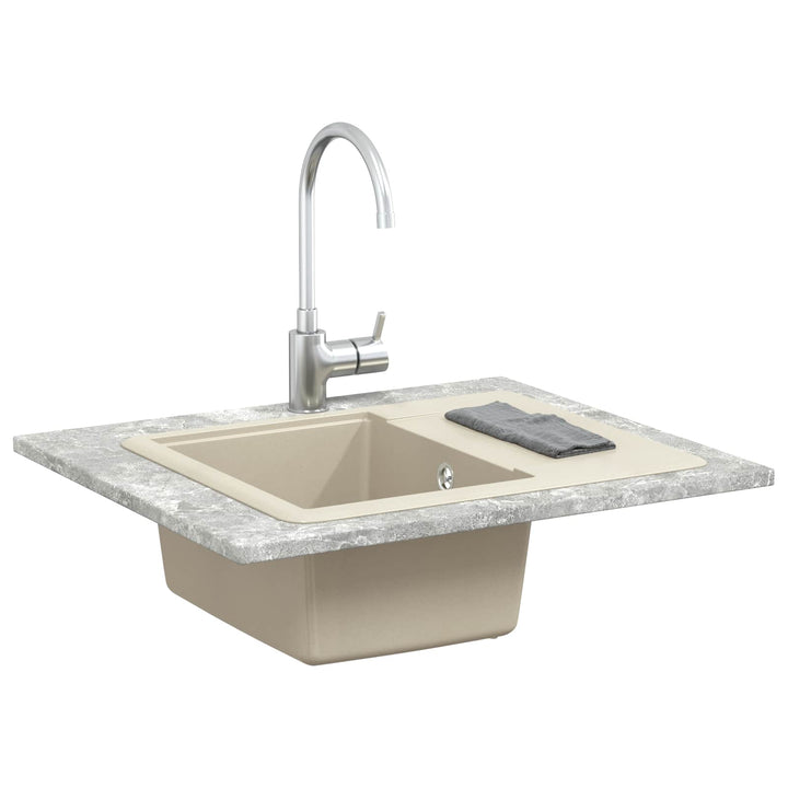 Vask Beige 560 x 460 mm 80% Kvarts og 20% Resin