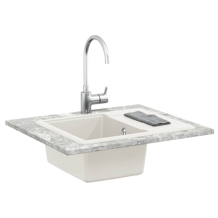 Vask Hvid 560 x 460 mm 80% Kvarts og 20% Resin