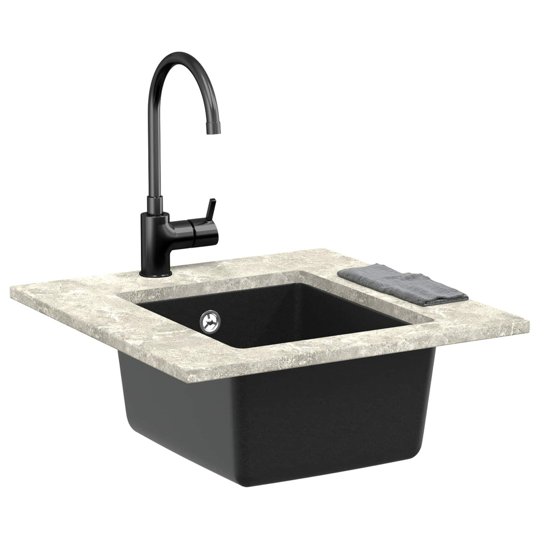 Vask Sort 370 x 460 mm 80% Kvarts og 20% Resin