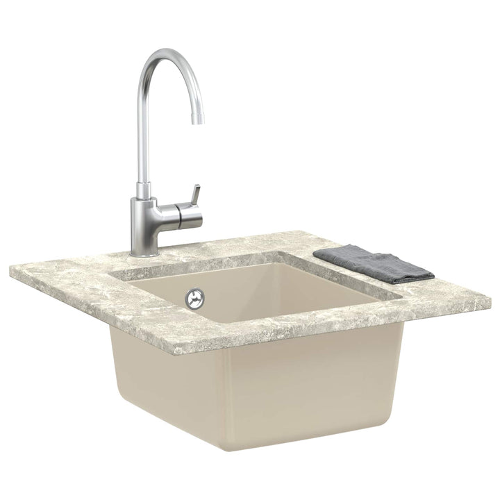 Vask Beige 370 x 460 mm 80% Kvarts og 20% Resin