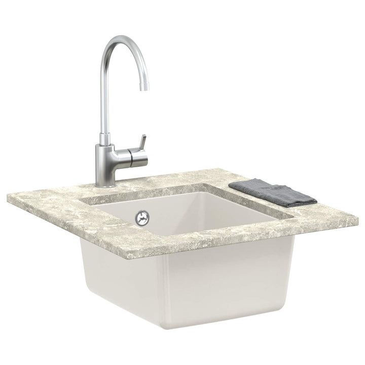 Vask Hvid 370 x 460 mm 80% Kvarts og 20% Resin