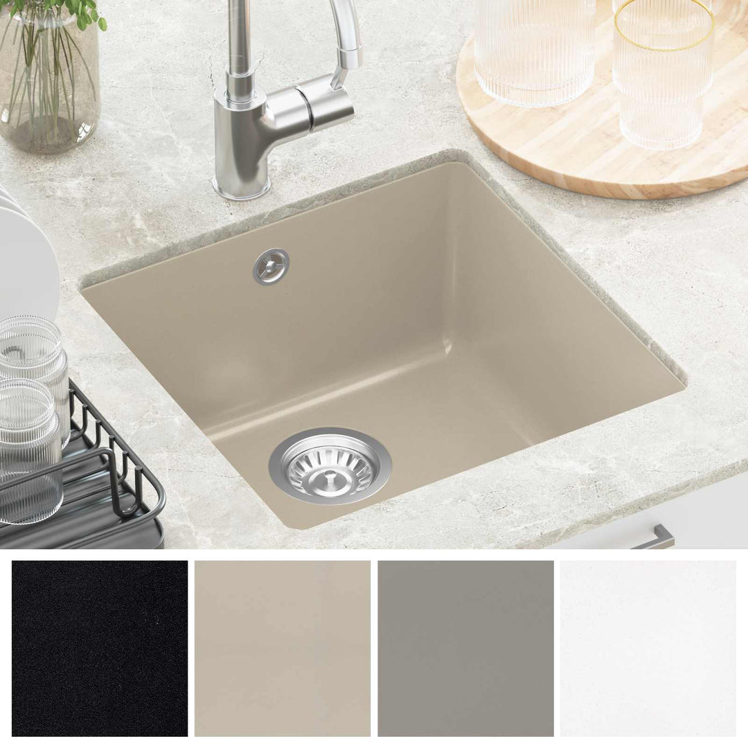 Vask Beige 430 x 460 mm 80% Kvarts og 20% Resin