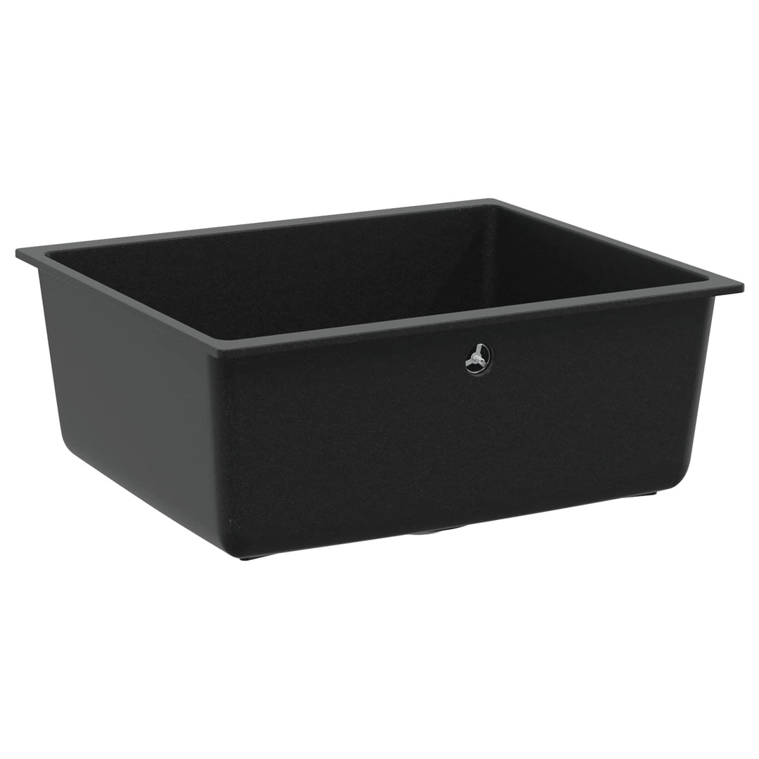 Vask Sort 530 x 460 mm 80% Kvarts og 20% Resin