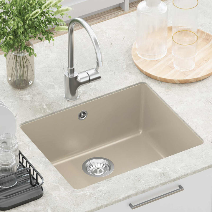 Vask Beige 530 x 460 mm 80% Kvarts og 20% Resin