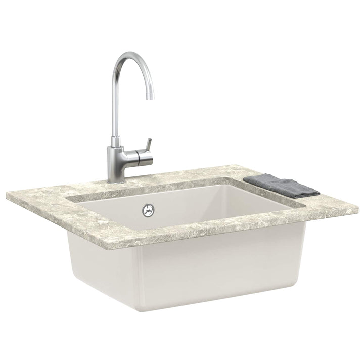 Vask Hvid 530 x 460 mm 80% Kvarts og 20% Resin