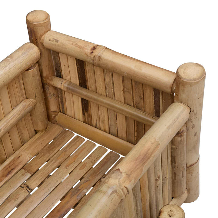 Havekrukke med holder Naturfarvet 50 x 38 x 114 cm Bambus