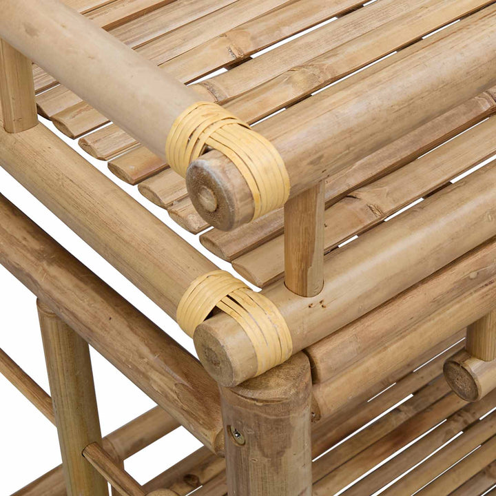 Vinvogn med hjul Naturfarvet 85 x 50 x 93 cm Bambus