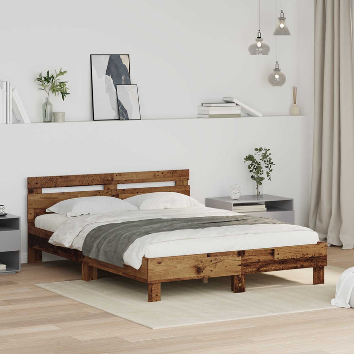 Sengestel Gammelt træ 160 x 200 cm Konstrueret træ